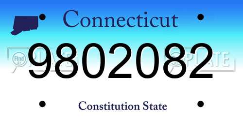 9802082 Connecticut License Plate