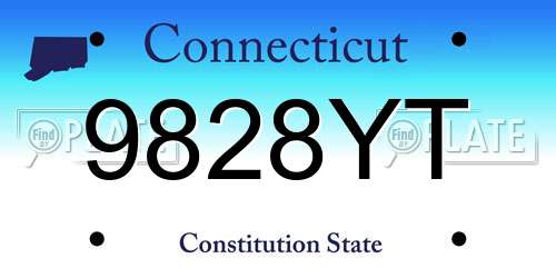 9828YT Connecticut License Plate