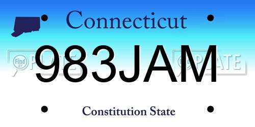 983JAM Connecticut License Plate