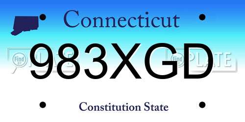 983XGD Connecticut License Plate