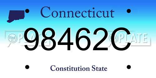 98462C Connecticut License Plate