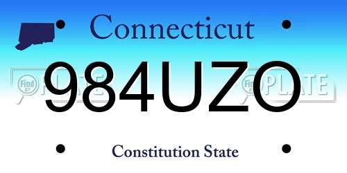 984UZO Connecticut License Plate
