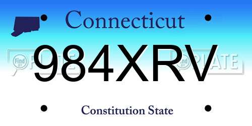 984XRV Connecticut License Plate