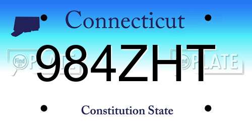 984ZHT Connecticut License Plate