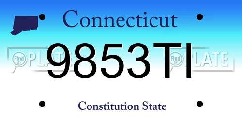 9853TI Connecticut License Plate