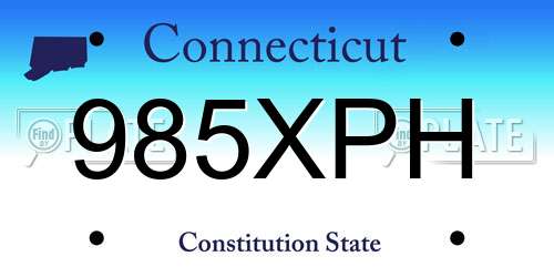 985XPH Connecticut License Plate