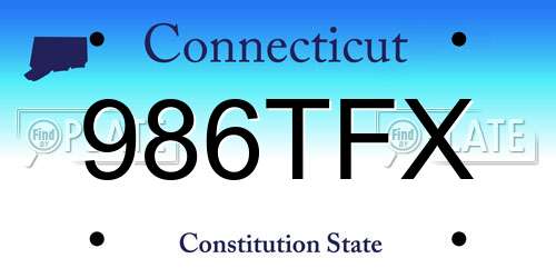 986TFX Connecticut License Plate
