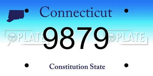 9879 Connecticut License Plate