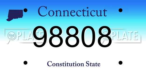 98808 Connecticut License Plate