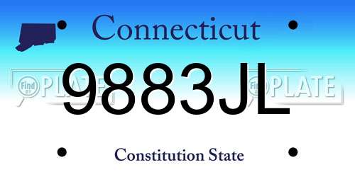 9883JL Connecticut License Plate