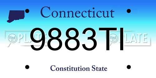 9883TI Connecticut License Plate