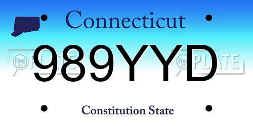 989YYD Connecticut License Plate