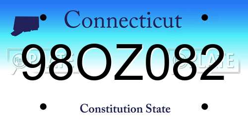98OZ082 Connecticut License Plate