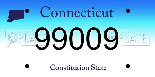 99009 Connecticut License Plate