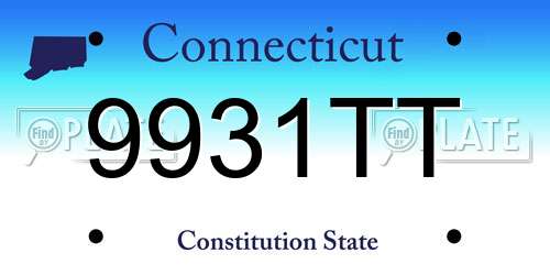 9931TT Connecticut License Plate