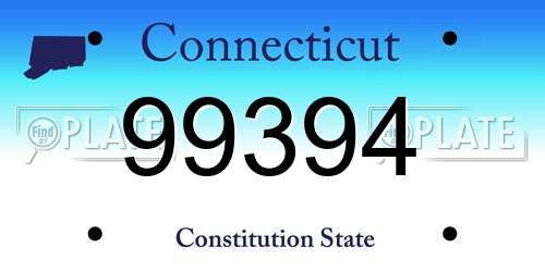 99394 Connecticut License Plate