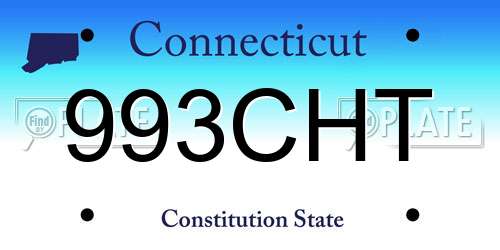 993CHT Connecticut License Plate