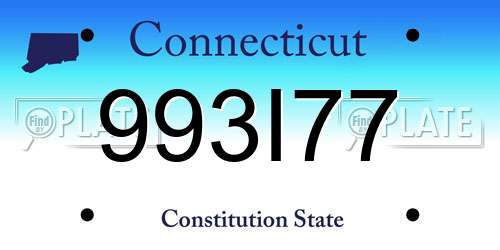 993I77 Connecticut License Plate