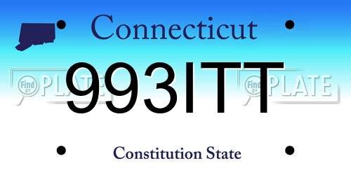 993ITT Connecticut License Plate