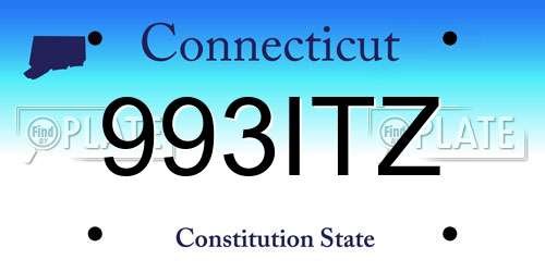 993ITZ Connecticut License Plate