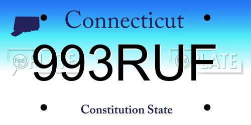 993RUF Connecticut License Plate