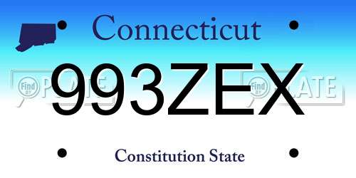 993ZEX Connecticut License Plate