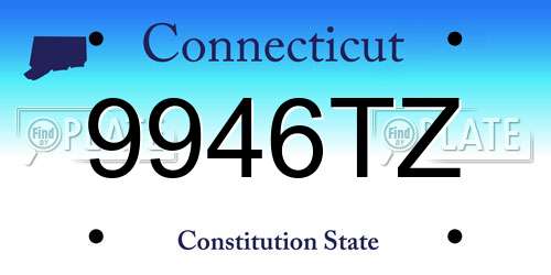 9946TZ Connecticut License Plate