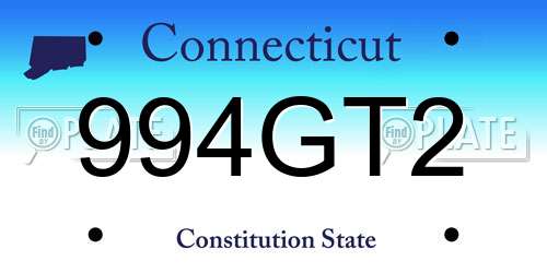 994GT2 Connecticut License Plate
