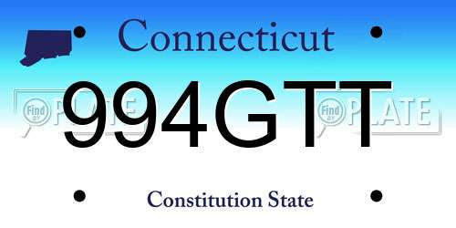 994GTT Connecticut License Plate