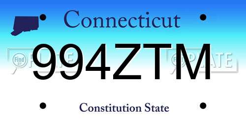 994ZTM Connecticut License Plate