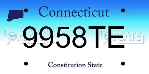 9958TE Connecticut License Plate