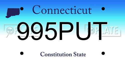 995PUT Connecticut License Plate