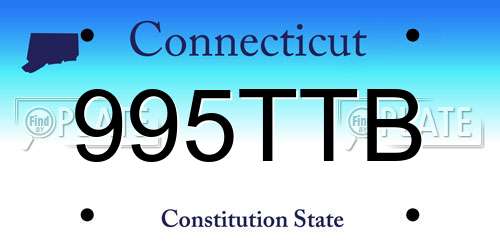 995TTB Connecticut License Plate