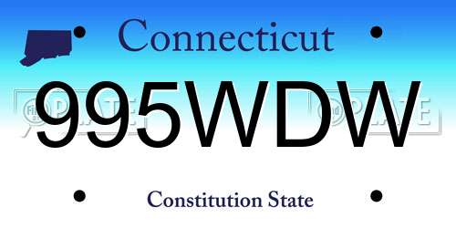995WDW Connecticut License Plate