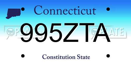 995ZTA Connecticut License Plate