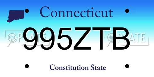 995ZTB Connecticut License Plate