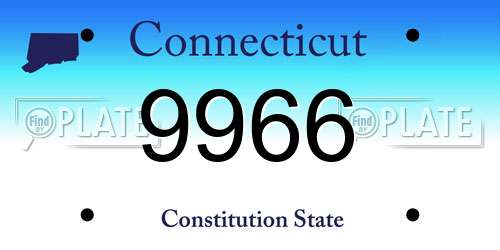 9966 Connecticut License Plate