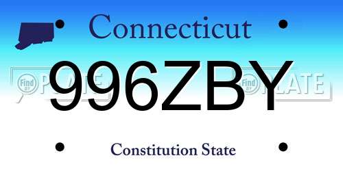 996ZBY Connecticut License Plate