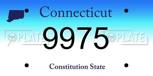 9975 Connecticut License Plate