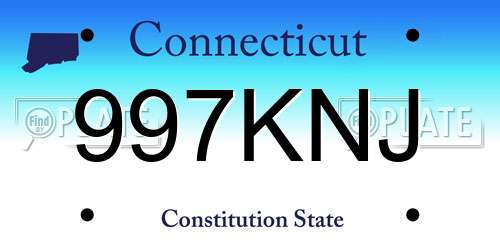 997KNJ Connecticut License Plate