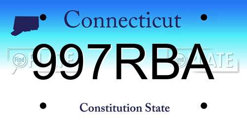 997RBA Connecticut License Plate
