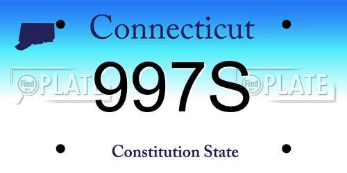 997S Connecticut License Plate