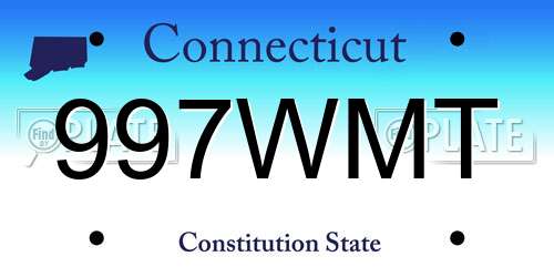 997WMT Connecticut License Plate