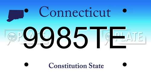 9985TE Connecticut License Plate