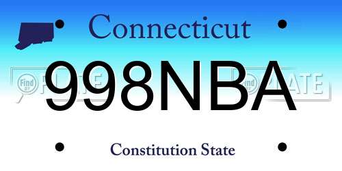 998NBA Connecticut License Plate