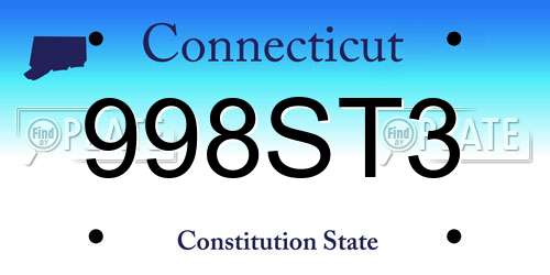 998ST3 Connecticut License Plate