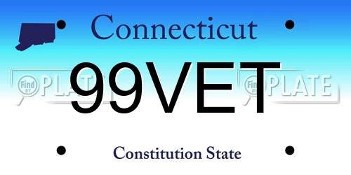 99VET Connecticut License Plate