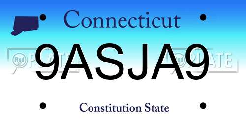 9ASJA9 Connecticut License Plate