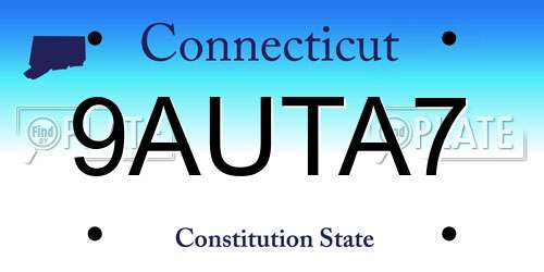 9AUTA7 Connecticut License Plate