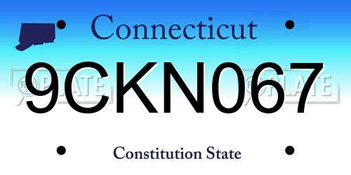 9CKN067 Connecticut License Plate
